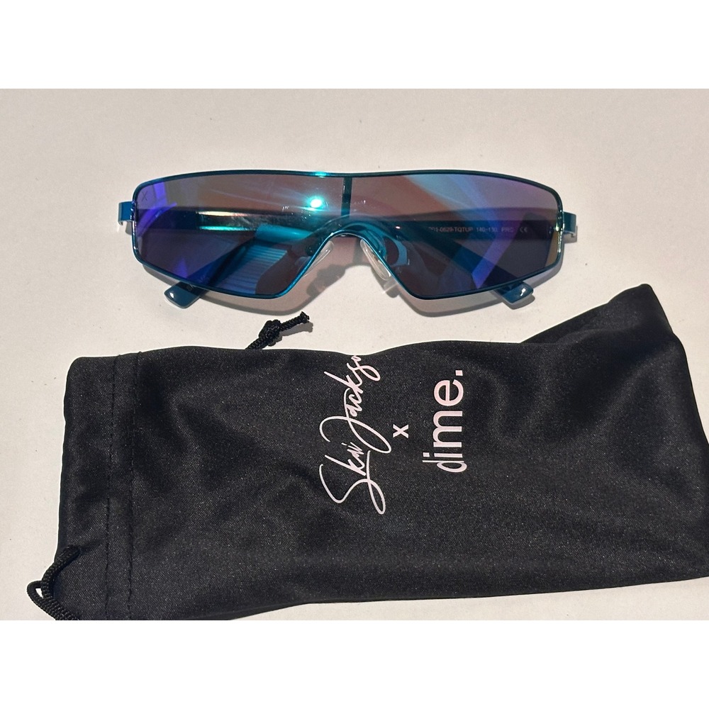 Dime Optics x Skai Jackson Sunglasses Turquoise Blue DO01-0629-TQTUP Wraparound